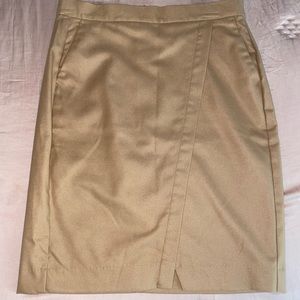 banana republic slit pencil skirt in brown